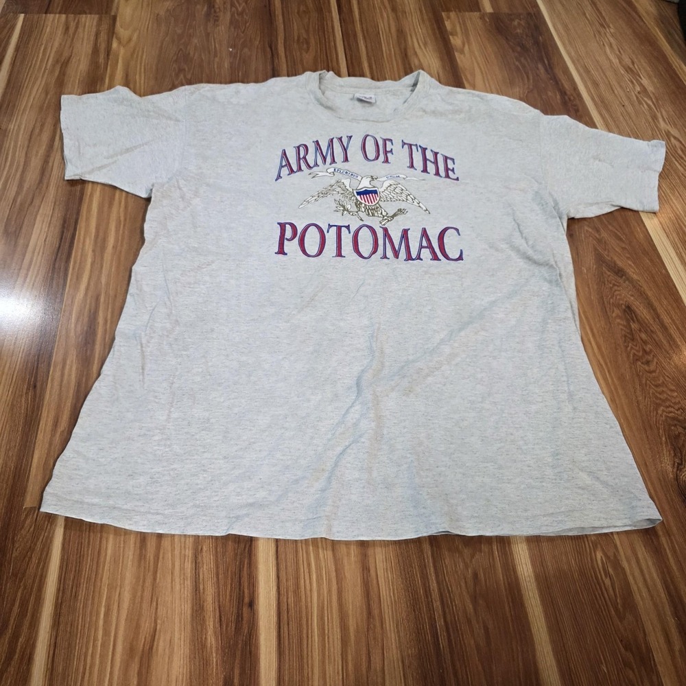 Army Of The Potomac Shirt Mens 2XL Gray Anvil Civil War Graphic Tee Patriotic